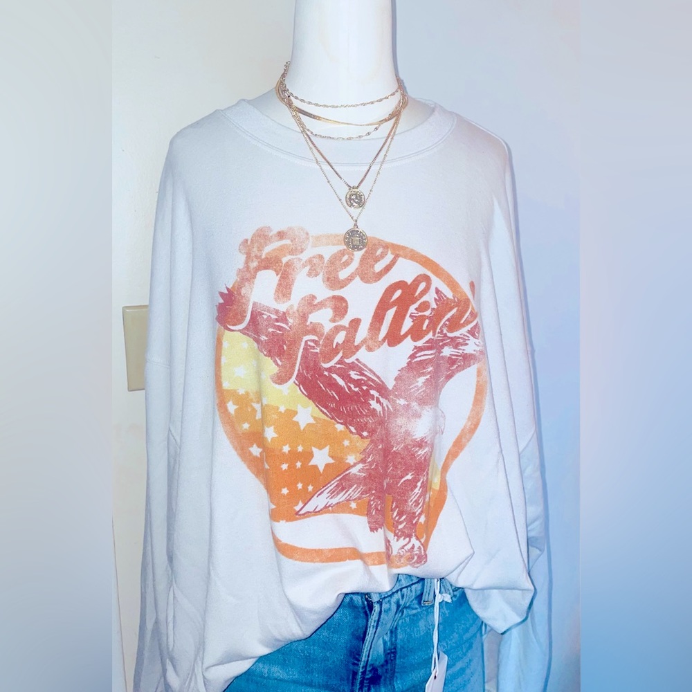 Wst Cst Free Fallin Oversized Pullover. Size XL. Graphic Sweatshirt.